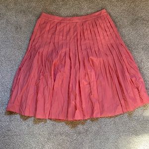 Talbots Plus Size coral pleated skirt Size 16
